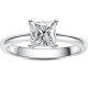 Pure silver S925 moissanite princess ring cross-border hot selling European and American diamond ring 123 carat D color GRA heavy industry version