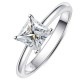 Pure silver S925 moissanite princess ring cross-border hot selling European and American diamond ring 123 carat D color GRA heavy industry version