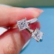 Pure silver S925 moissanite princess ring cross-border hot selling European and American diamond ring 123 carat D color GRA heavy industry version