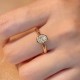 Sterling silver S925 pigeon egg 1 carat moissanite diamond ring rose gold cross-border hot selling thick gold plated non-fading batch