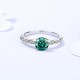 S925 silver moissanite colored diamond 1 carat four-claw stacked ring cross-border best-selling source spot wholesale diamond ring