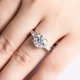 Cross-border hot-selling European and American sterling silver S925 moissanite diamond ring 3 carats simple and atmospheric thick gold-plated non-fading high-end