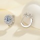 Sterling silver S925 moissanite round earrings, fashionable light luxury style, trendy round diamond hoop earrings temu wholesale