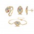Sterling Silver S925 Moissanite Snake Head Ring Bracelet Earrings Set 1 Carat Pigeon Egg D Color Cross-Border Hot Selling Fashion