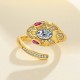Sterling Silver S925 Moissanite Snake Head Ring Bracelet Earrings Set 1 Carat Pigeon Egg D Color Cross-Border Hot Selling Fashion
