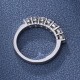 Sterling silver s925 moissanite seven-star row ring stacked bridal accessories light luxury moissanite ring 18k platinum quality