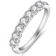 Sterling silver s925 moissanite seven-star row ring stacked bridal accessories light luxury moissanite ring 18k platinum quality