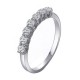 Sterling silver s925 moissanite seven-star row ring stacked bridal accessories light luxury moissanite ring 18k platinum quality