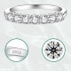 Sterling silver s925 moissanite seven-star row ring stacked bridal accessories light luxury moissanite ring 18k platinum quality