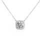 Pure silver S925 moissanite diamond classic bag necklace exported to cross-border Europe and the United States clavicle chain high-end simple pendant