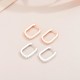 Sterling silver S925 moissanite square earrings, high-end, exquisite and fashionable, high-end moissanite earrings, thick gold-plated and non-fading