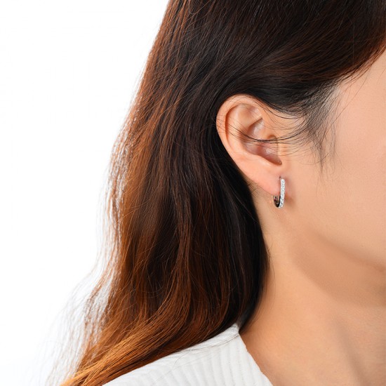Sterling silver S925 moissanite square earrings, high-end, exquisite and fashionable, high-end moissanite earrings, thick gold-plated and non-fading