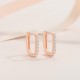 Sterling silver S925 moissanite square earrings, high-end, exquisite and fashionable, high-end moissanite earrings, thick gold-plated and non-fading