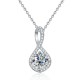Cross-border sterling silver S925 moissanite necklace 2 carat 8-shaped shape ladies diamond pendant D color VVS1