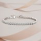 Sterling silver S925 moissanite tennis bracelet European and American beauty hip-hop silver tennis chain tennis does not fade high street