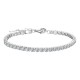 Sterling silver S925 moissanite tennis bracelet European and American beauty hip-hop silver tennis chain tennis does not fade high street