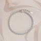 Sterling silver S925 moissanite tennis bracelet European and American beauty hip-hop silver tennis chain tennis does not fade high street