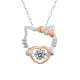 Sterling silver S925 moissanite kt cat necklace color separation electroplating beating heart 30 minutes smart D color moissanite wholesale