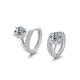 S925 Sterling Silver Moissanite Stud Earrings Simple French Asymmetric Earrings D Color Moissanite 1 Carat Moissanite Diamond Earrings
