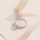 Sterling silver S925 moissanite 1 carat studded diamond ring European and American cross-border hot selling heavy industry diamond ring fashion wholesale